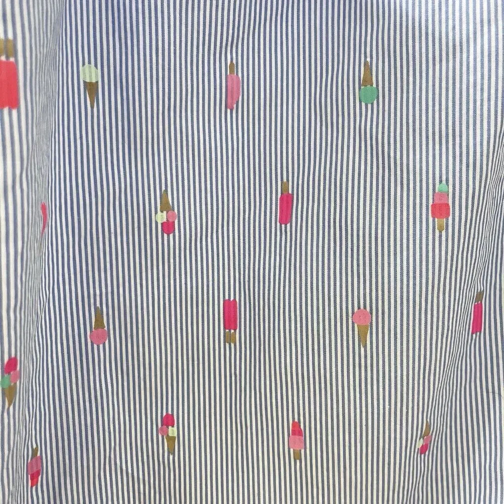 Kate Spade Skirt the Rules One Shoulder Striped Ice Cream Popsicle Dress Girl 14